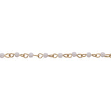 Ladies Pearl Small Link Bead Bracelet