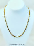 Diamond Cut Star Bar Chains