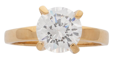 Ladies Cubic Zirconia Circle Single Ring