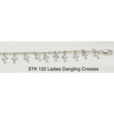 Ladies Dangling Crosses Bracelet