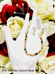 Ladies Bar Colored Bead Bracelet