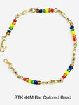 Ladies Bar Colored Bead Bracelet
